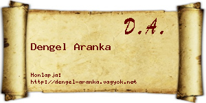 Dengel Aranka névjegykártya